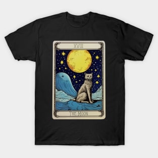 The Moon Tarot Card : Cat Edition T-Shirt